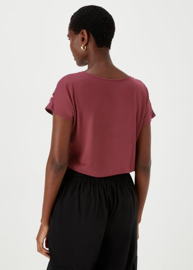 Et Vous Multicoloured Print Jersey Back T-Shirt