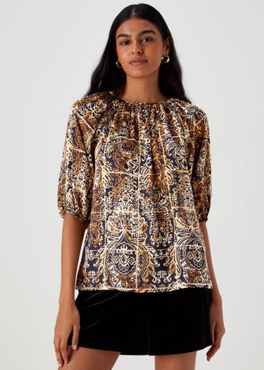 Et Vous Multicoloured Print Blouse