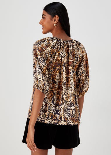 Et Vous Multicoloured Print Blouse