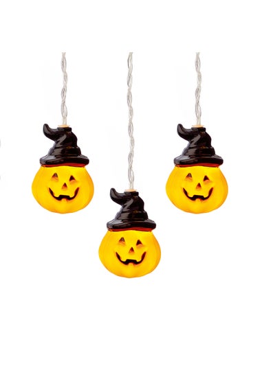 Premier Decorations Battery Operated 10 LED Pumpkin Lights (130cm)