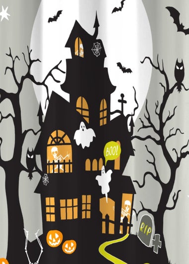 Bedlam Halloween Haunted House Single Panel Door Curtain