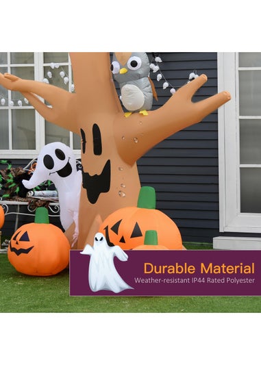 HOMCOM Inflatable Pumpkin and Tree (190cm x 100cm x 240cm)