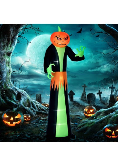 HOMCOM LED Inflatable Pumpkin Ghost (100cm x 96cm x 270cm)