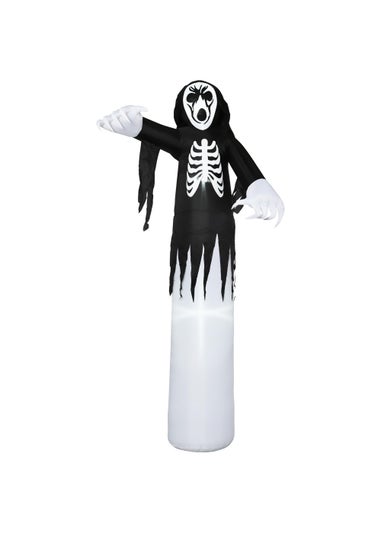 HOMCOM LED Inflatable Disco Skeleton Ghost (190cm x 120cm x 360cm)