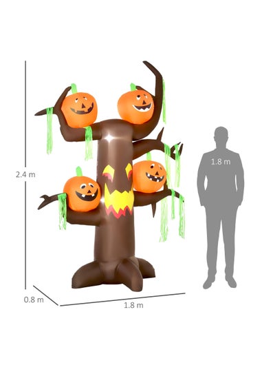 HOMCOM LED Inflatable Ghost Tree (180cm x 80cm x 240cm)