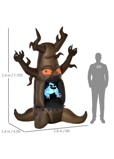 HOMCOM LED Inflatable Floating Ghost Tree (180cm x 140cm x 240cm)