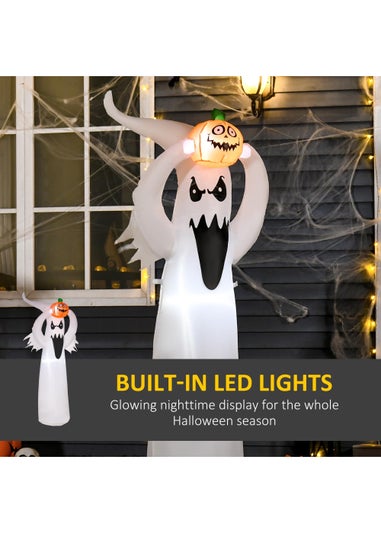 HOMCOM LED Inflatable Floating Ghost & Pumpkin Party (80cm x 40cm x 180cm)