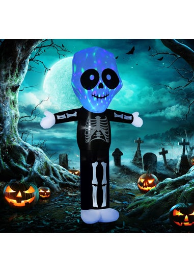 HOMCOM LED Inflatable Skeleton Ghost Decoration (195cm x 70cm x 300cm)