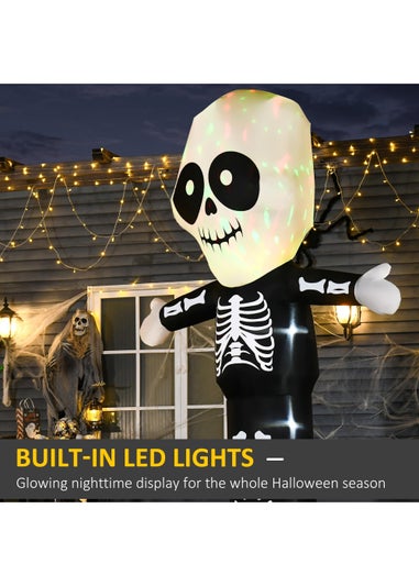 HOMCOM LED Inflatable Skeleton Ghost Decoration (195cm x 70cm x 300cm)