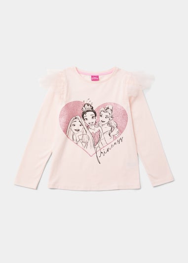 Kids Pink Disney Princess Mesh Top (3-9yrs)