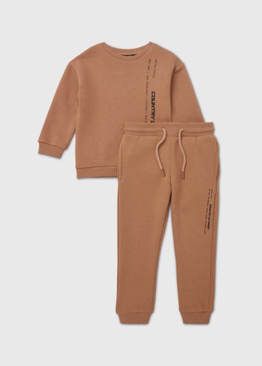 Boys Tan USA Sweatshirt & Jogger Set (4-12yrs)