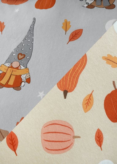 Catherine Lansfield Brushed Autumn Gonks Duvet Cover Set