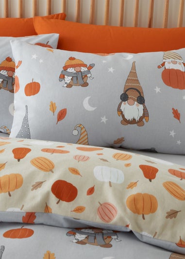 Catherine Lansfield Brushed Autumn Gonks Duvet Cover Set