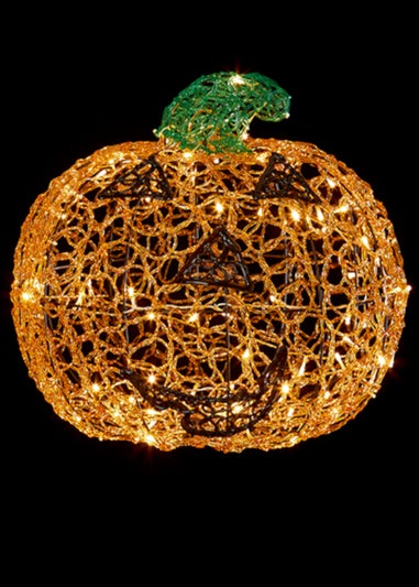 Premier Decorations 45cm Soft Acrylic Pumpkin with Warm White LEDs