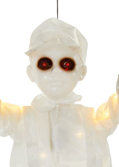 Premier Decorations Battery Operated Lit Hanging Ghost Boy (90cm)