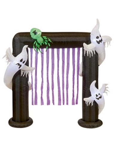 Premier Decorations 2.4m Lit Inflatable Arch with Ghosts and Spider