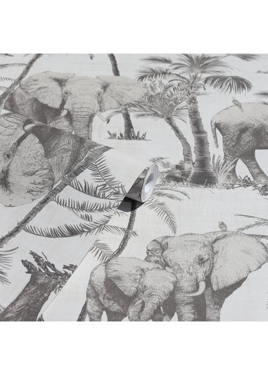 Arthouse Elephant Grove Wallpaper