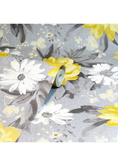 Arthouse Painted Dahlia Floral Wallpaper