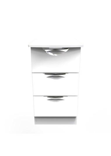 Swift Bordeaux 3 Drawer Bedside Table (69.5cm x 41.5cm x 39.5cm)