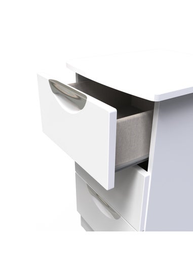Swift Bordeaux 3 Drawer Bedside Table (69.5cm x 41.5cm x 39.5cm)