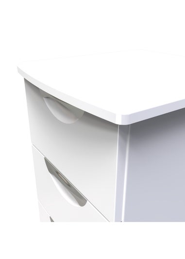 Swift Bordeaux 3 Drawer Bedside Table (69.5cm x 41.5cm x 39.5cm)