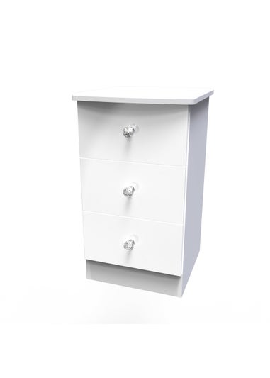 Swift Brilliance 3 Drawer Bedside Table with LED lights (69.5cm x 41.5cm x 39.5cm)