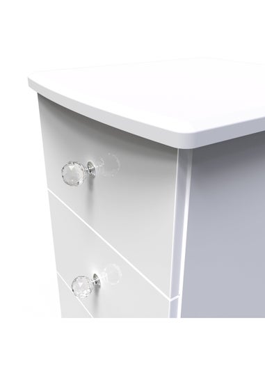 Swift Brilliance 3 Drawer Bedside Table with LED lights (69.5cm x 41.5cm x 39.5cm)