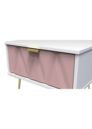 Swift Prism 1 Drawer Bedside Table (41cm x 39.5cm x 45cm)
