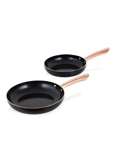 Tower Linear Rose Gold 2 Piece Frying Pan Set