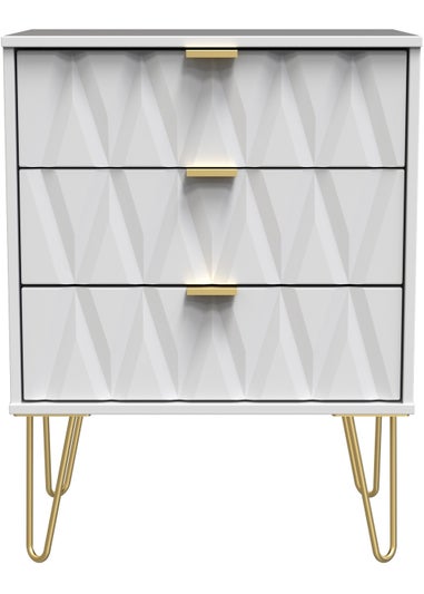 Swift Prism 3 Drawer Midi Chest (74cm x 39.5cm x 57.5cm)