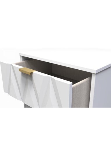 Swift Prism 5 Drawer Bedside Cabinet (107.5cm x 41.5cm x 39.5cm)