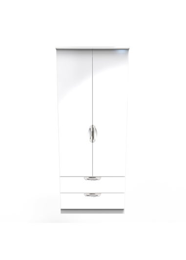 Swift Bordeaux 2 Door 2 Drawer Wardrobe (182.5cm x 53cm x 74cm)
