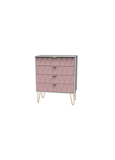 Swift Prism 4 Drawer Chest (88.5cm x 41.5cm x 76.5cm)