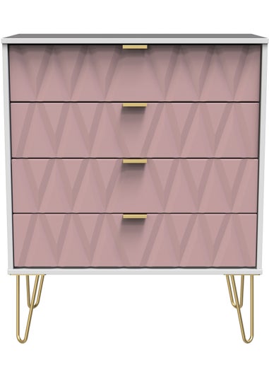 Swift Prism 4 Drawer Chest (88.5cm x 41.5cm x 76.5cm)