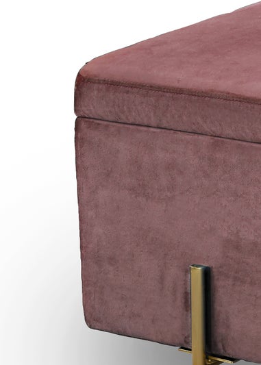 LPD Furniture Lola Storage Ottoman Pink (450x1150x450mm)