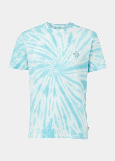 Blue Tie Dye Swirl Print T-Shirt