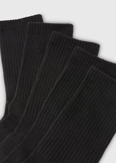 5 Pack Black Work Socks