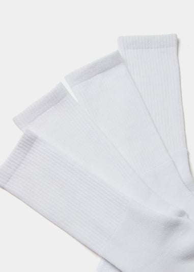 4 Pack White Sports Socks
