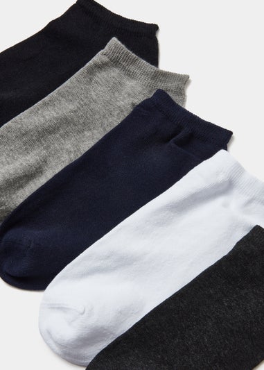 5 Pack Blue Trainer Socks