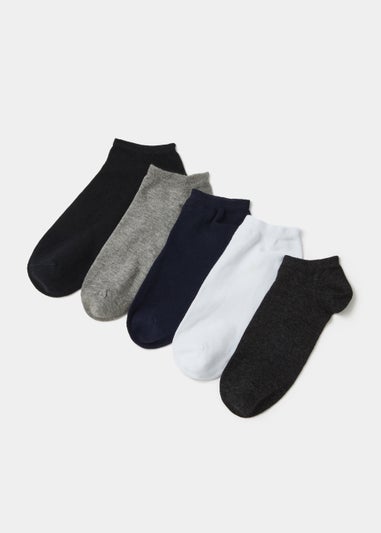 5 Pack Blue Trainer Socks