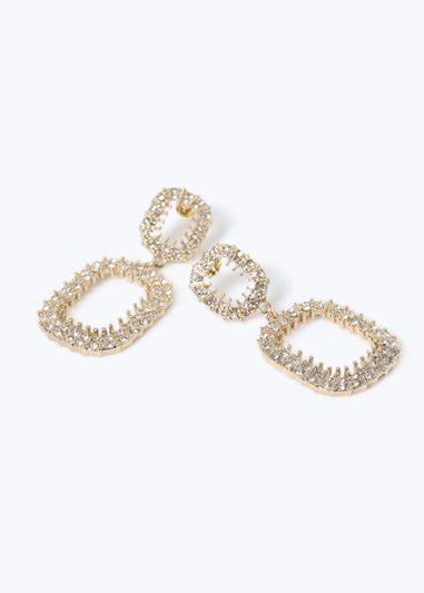 Crystal Pave Drop Earrings