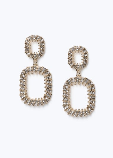 Crystal Pave Drop Earrings
