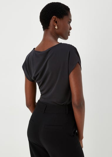 Et Vous Black Drape Jersey Top