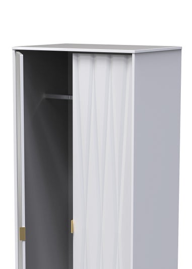 Ready Assembled Prism 2 Door 2 Drawer Wardrobe