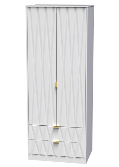 Ready Assembled Prism 2 Door 2 Drawer Wardrobe