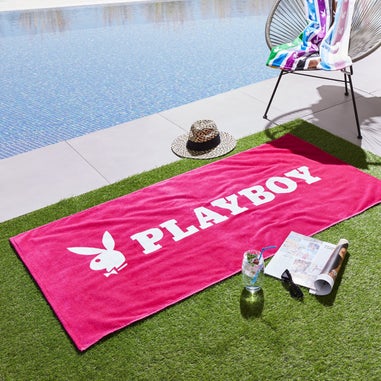 Playboy Iconic Bunny Cotton Beach Towel