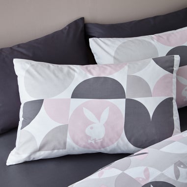 Playboy Retro Geo Reversible Bunny Duvet Cover Set