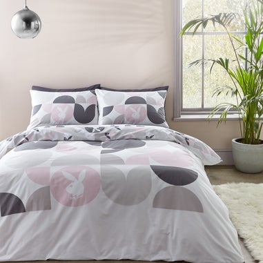 Playboy Retro Geo Reversible Bunny Duvet Cover Set