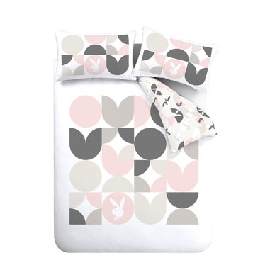 Playboy Retro Geo Reversible Bunny Duvet Cover Set