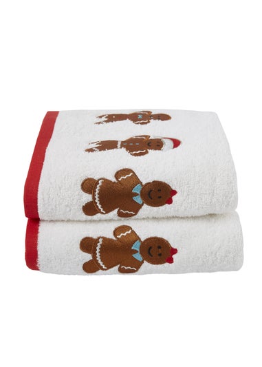 Fusion Christmas Gingerbread Hand Towel (2 pack)